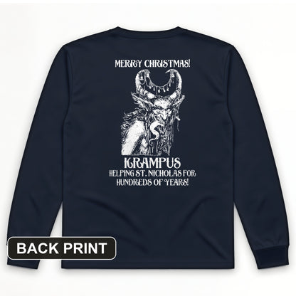 Krampus Back Print Long Sleeve T-Shirt