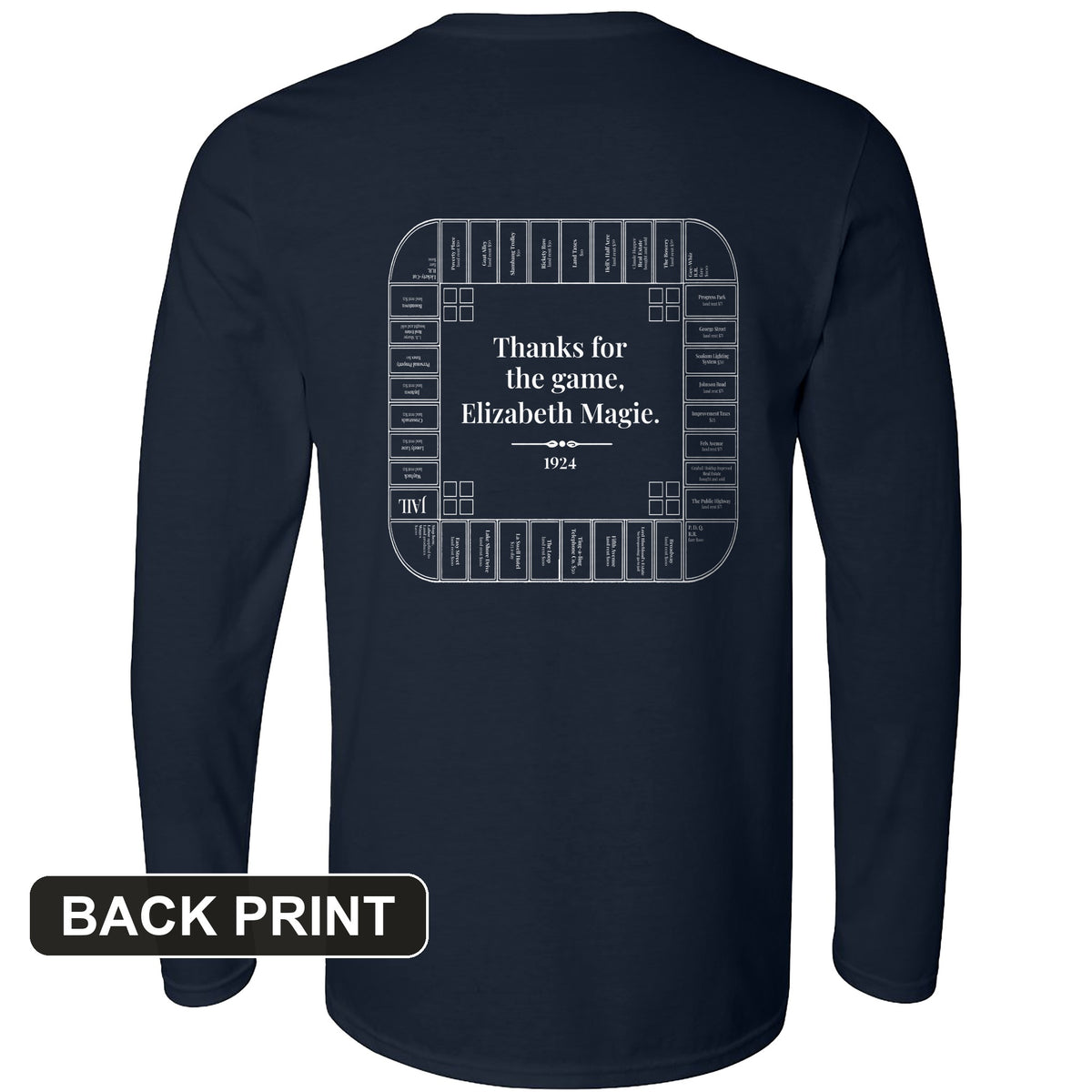 Landlords Game Back Print Long Sleeve T-Shirt