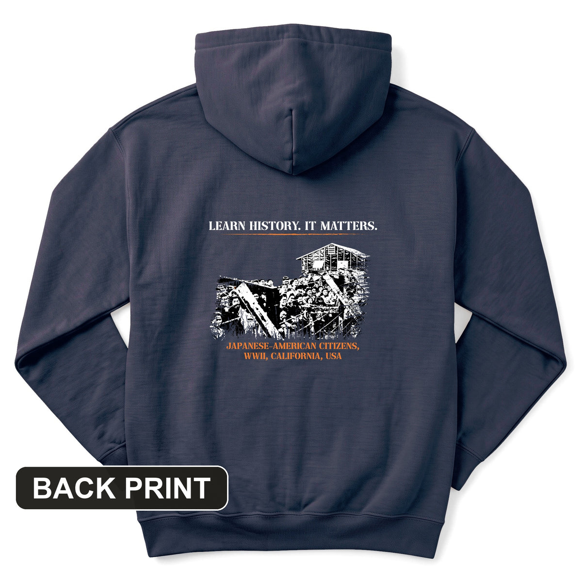 Learn History It Matters Back Print Hoodie