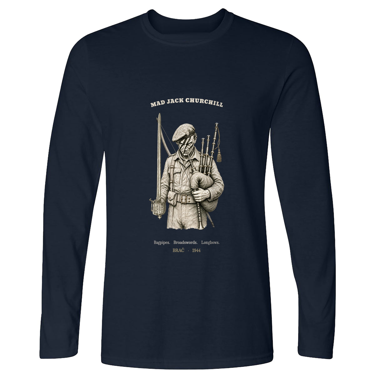Mad Jack Churchill Long Sleeve T-Shirt