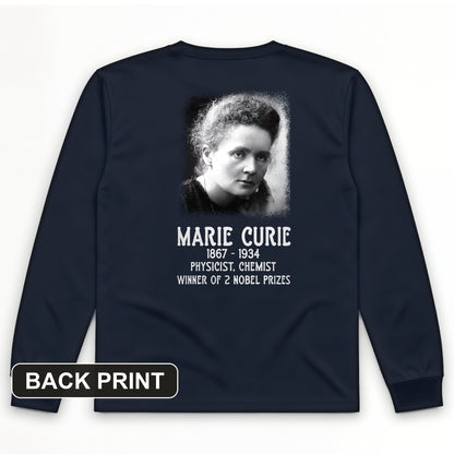 Marie Curie Back Print Long Sleeve T-Shirt