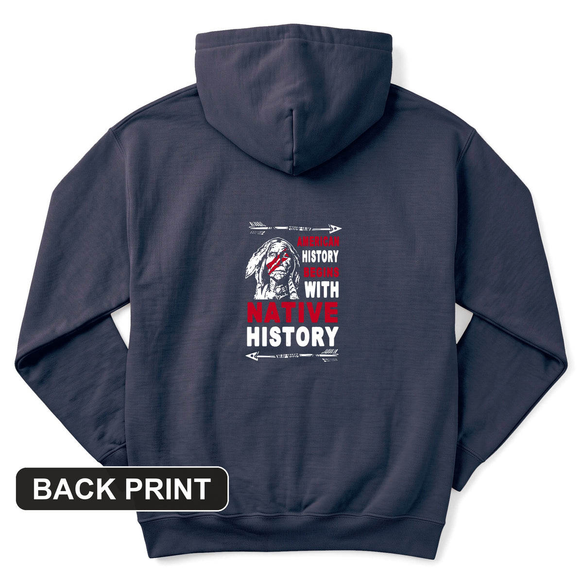 Native History Back Print Hoodie