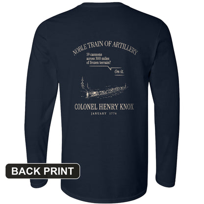 Noble Train of Artillery Back Print Long Sleeve T-Shirt