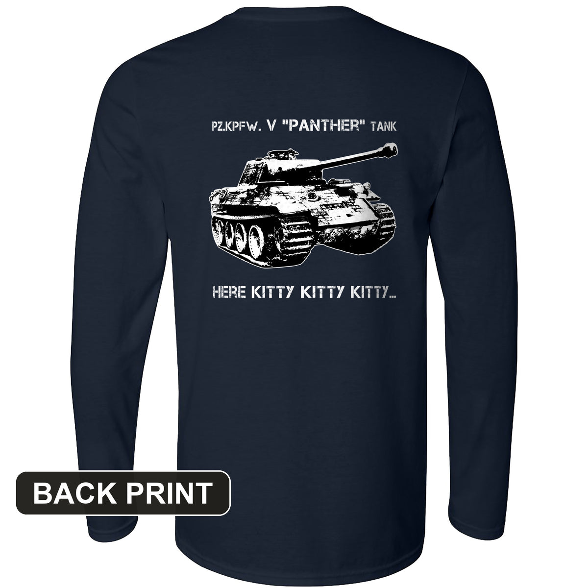 Panther Back Print Long Sleeve T-Shirt