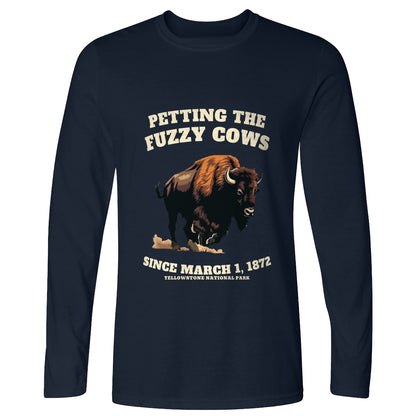 Petting The Fuzzy Cows Long Sleeve T-Shirt