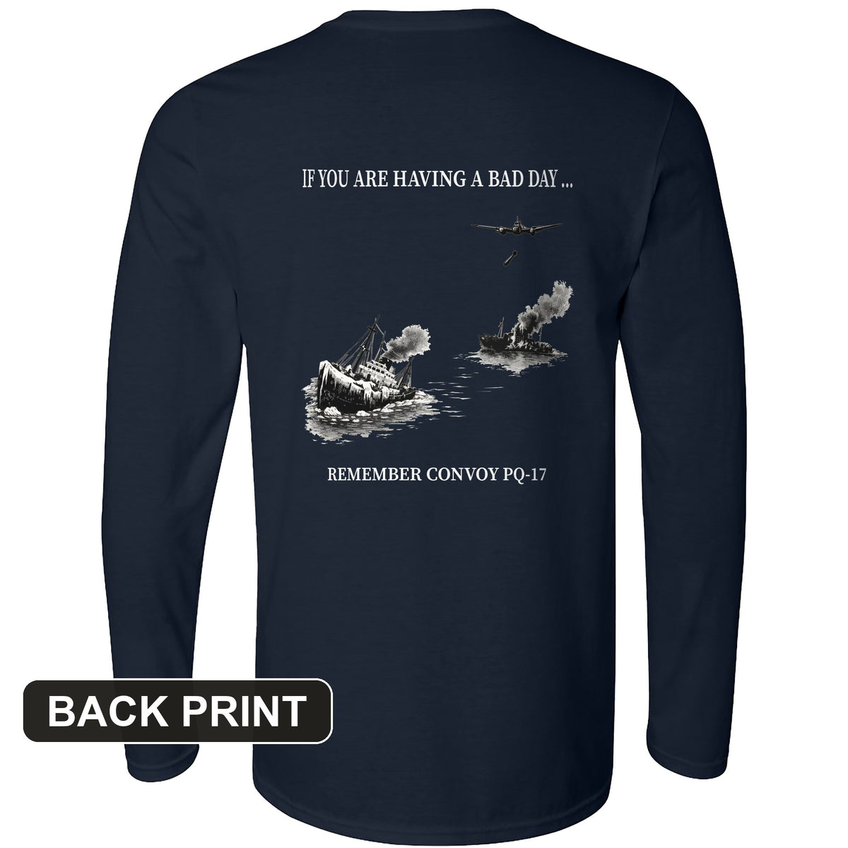 Pq-17 Back Print Long Sleeve T-Shirt