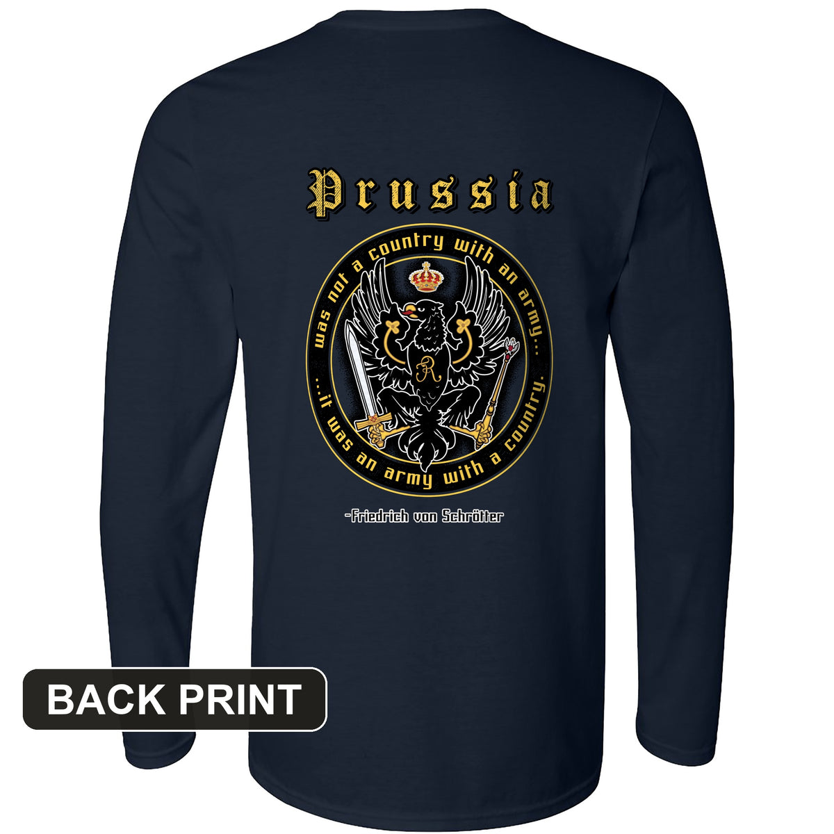 Prussia Back Print Long Sleeve T-Shirt