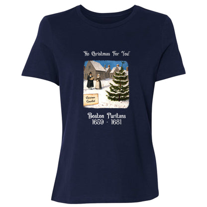 Puritans Banned Xmas Boston Women's T-Shirt