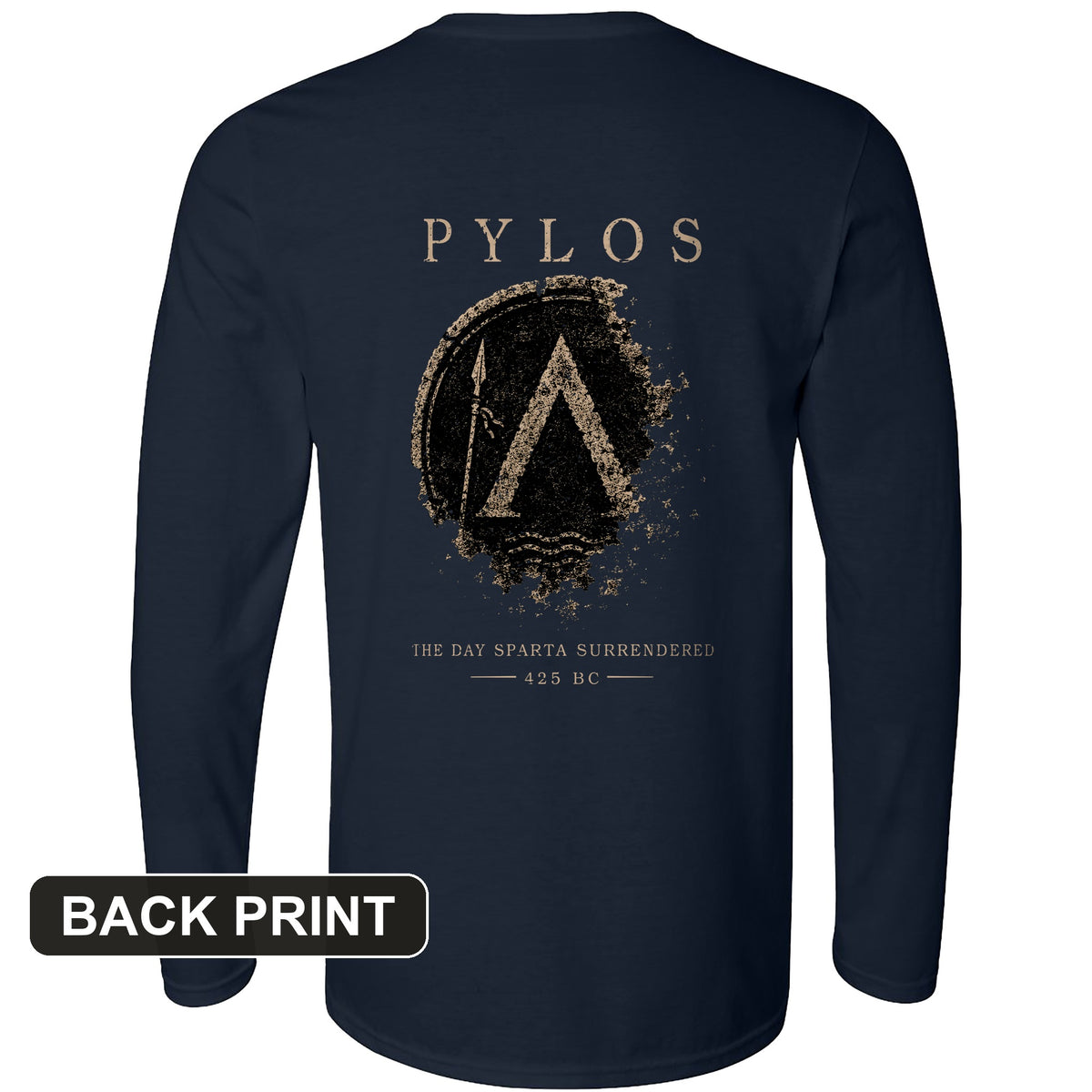 Pylos Back Print Long Sleeve T-Shirt