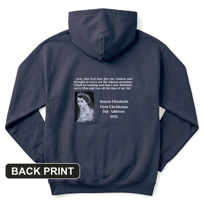 Queen Elizabeth II Xmas Address Back Print Hoodie