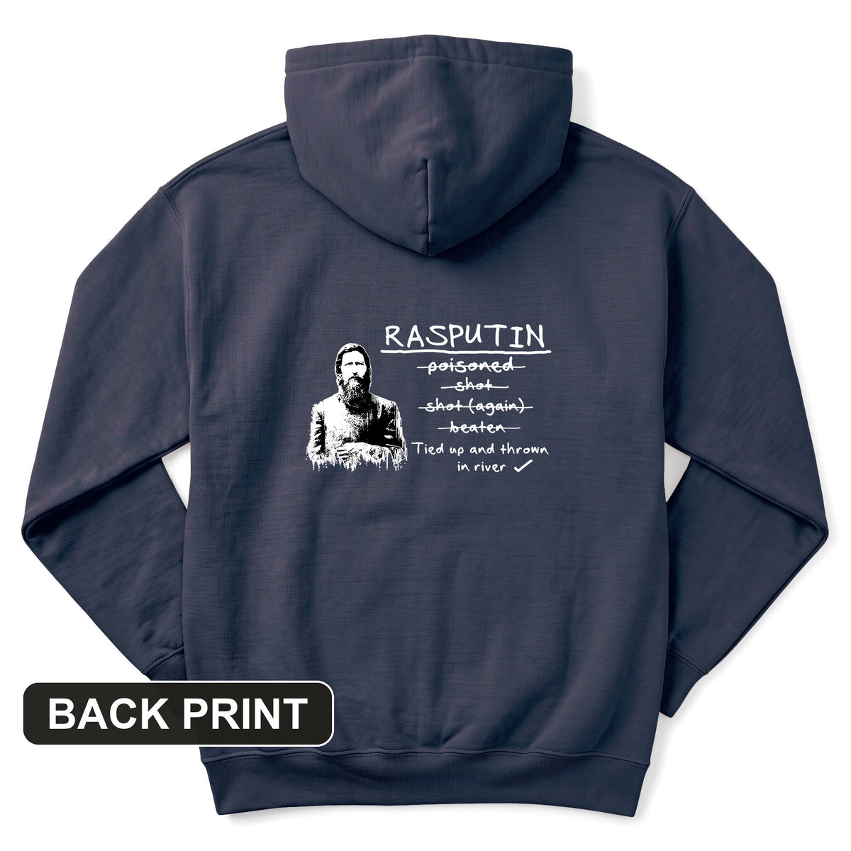 Rasputin Back Print Hoodie