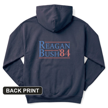 Reagan Bush Back Print Hoodie