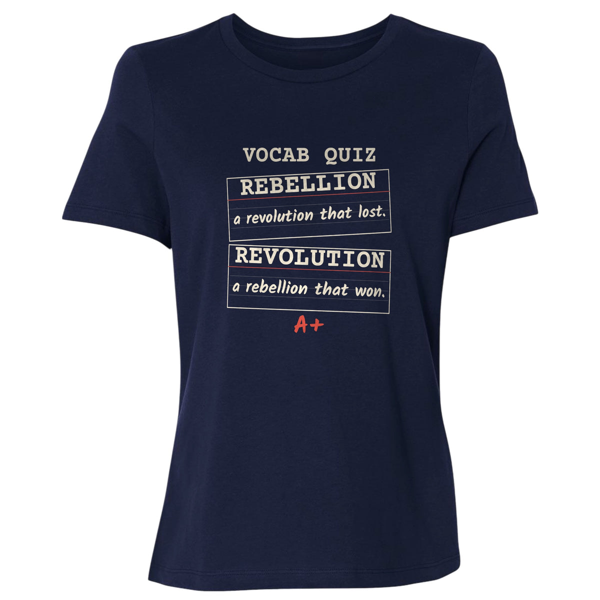 Rebellion Vs Revolution Flash Cards Women's T-Shirt