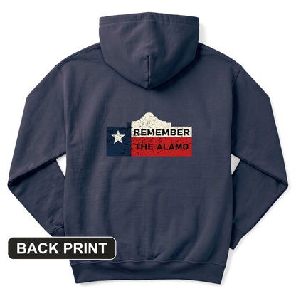 Remember The Alamo Back Print Hoodie