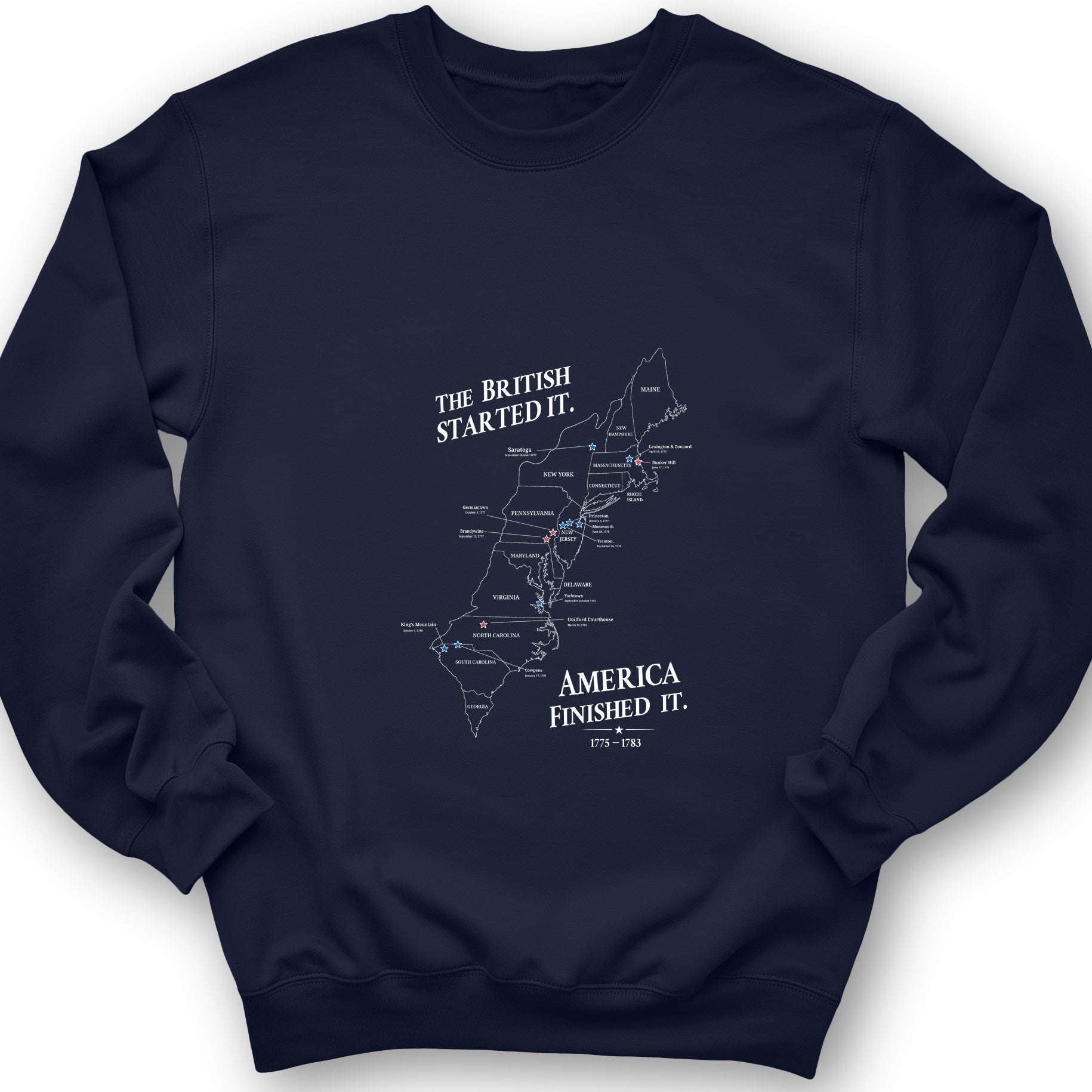 Revolutionary War Map Sweatshirt