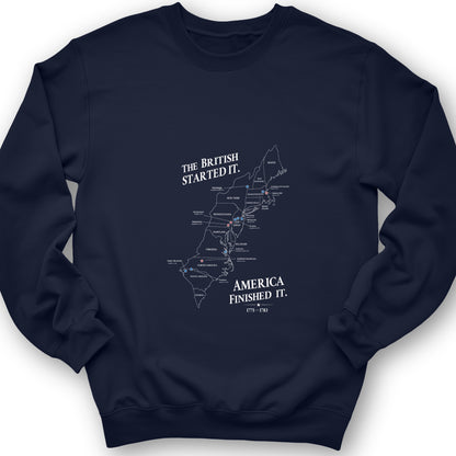Revolutionary War Map Sweatshirt