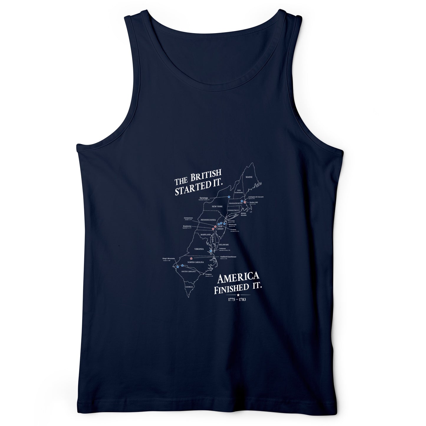 Revolutionary War Map Tank Top