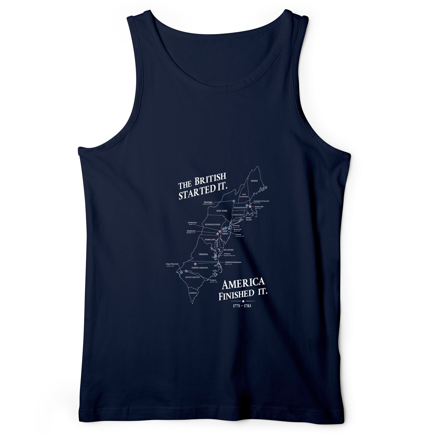 Revolutionary War Map Tank Top