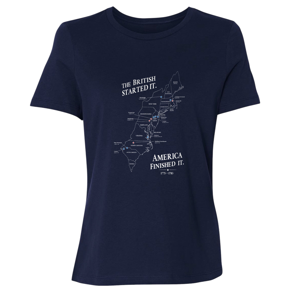 Revolutionary War Map Women's T-Shirt