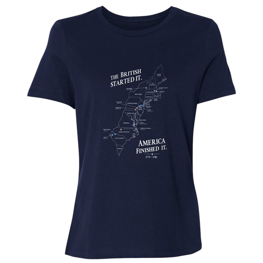 Revolutionary War Map Women's T-Shirt