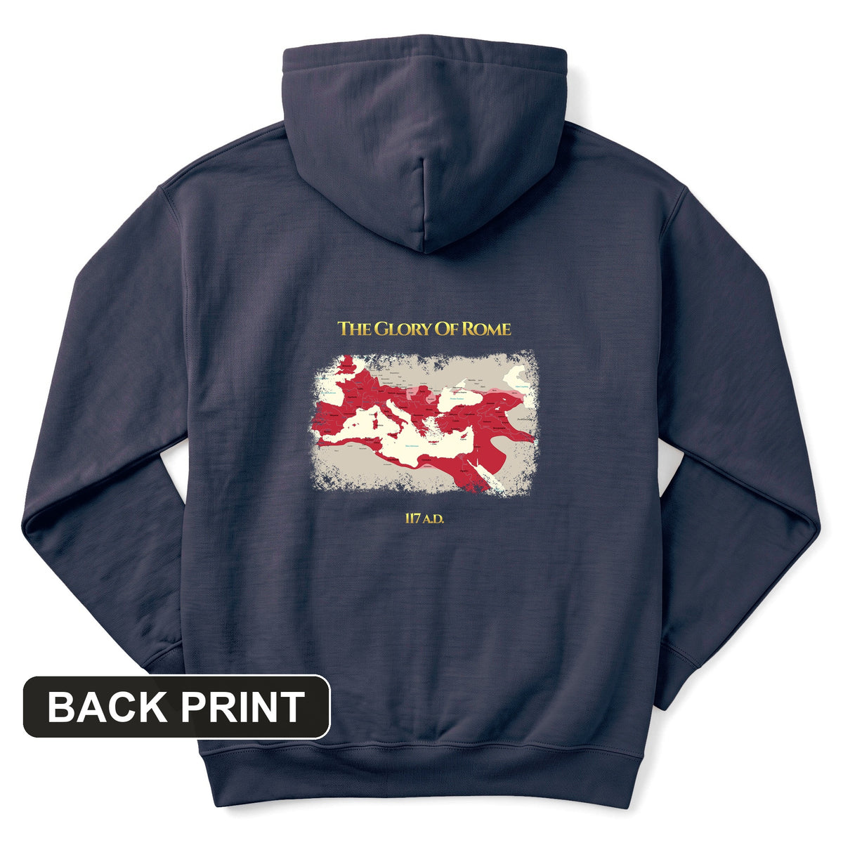 Roman Empire Map Back Print Hoodie