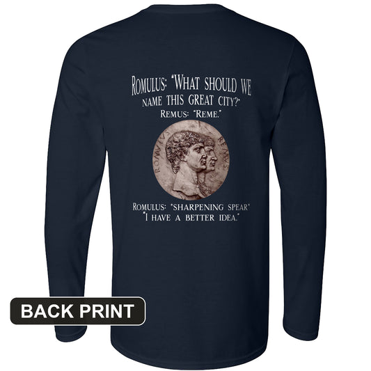 Rome Back Print Long Sleeve T-Shirt