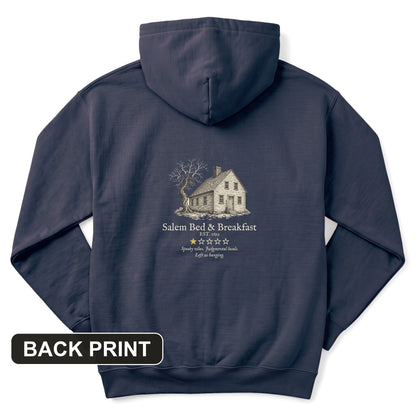 Salem Bed And Breakfast 1692 Back Print Hoodie