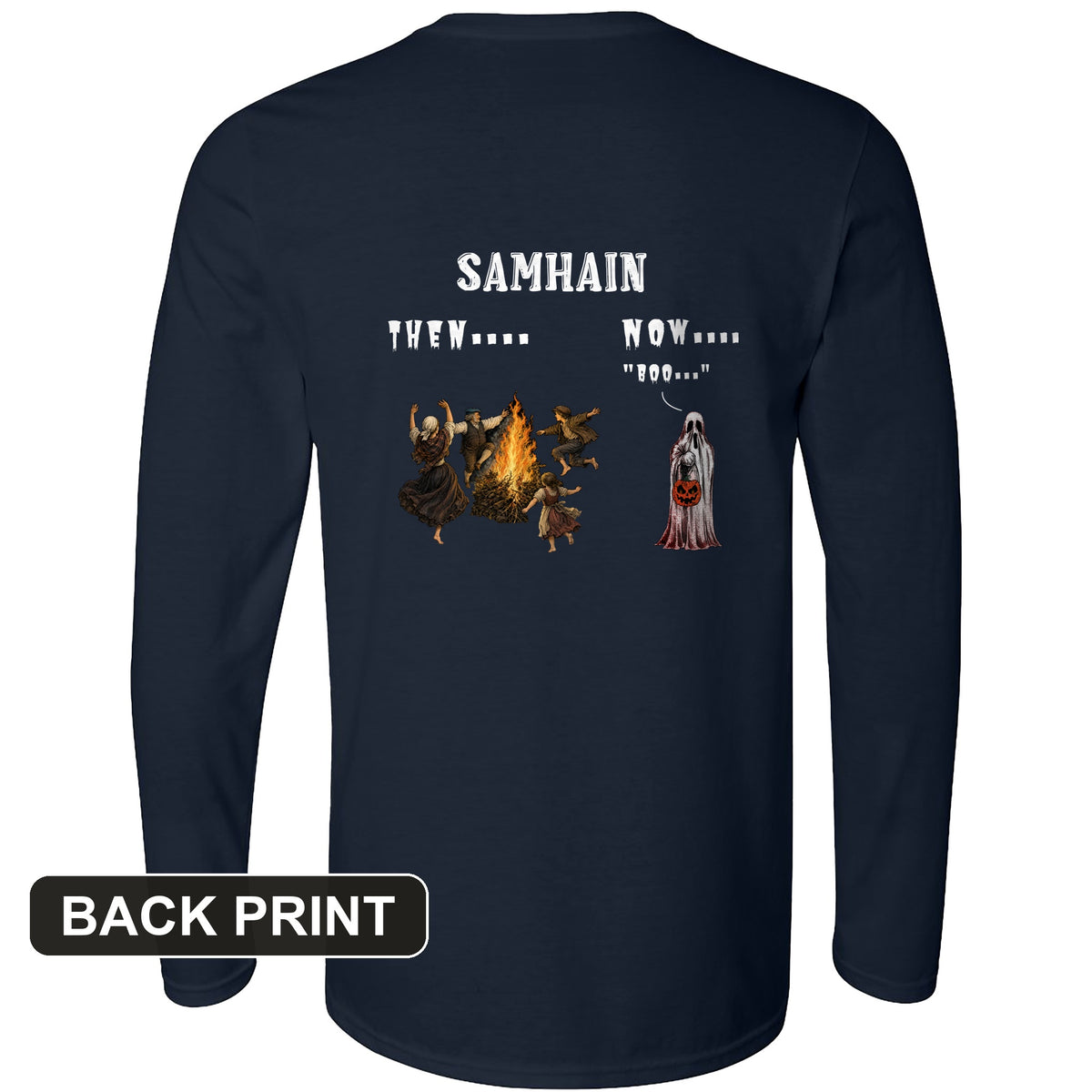 Samhain Back Print Long Sleeve T-Shirt