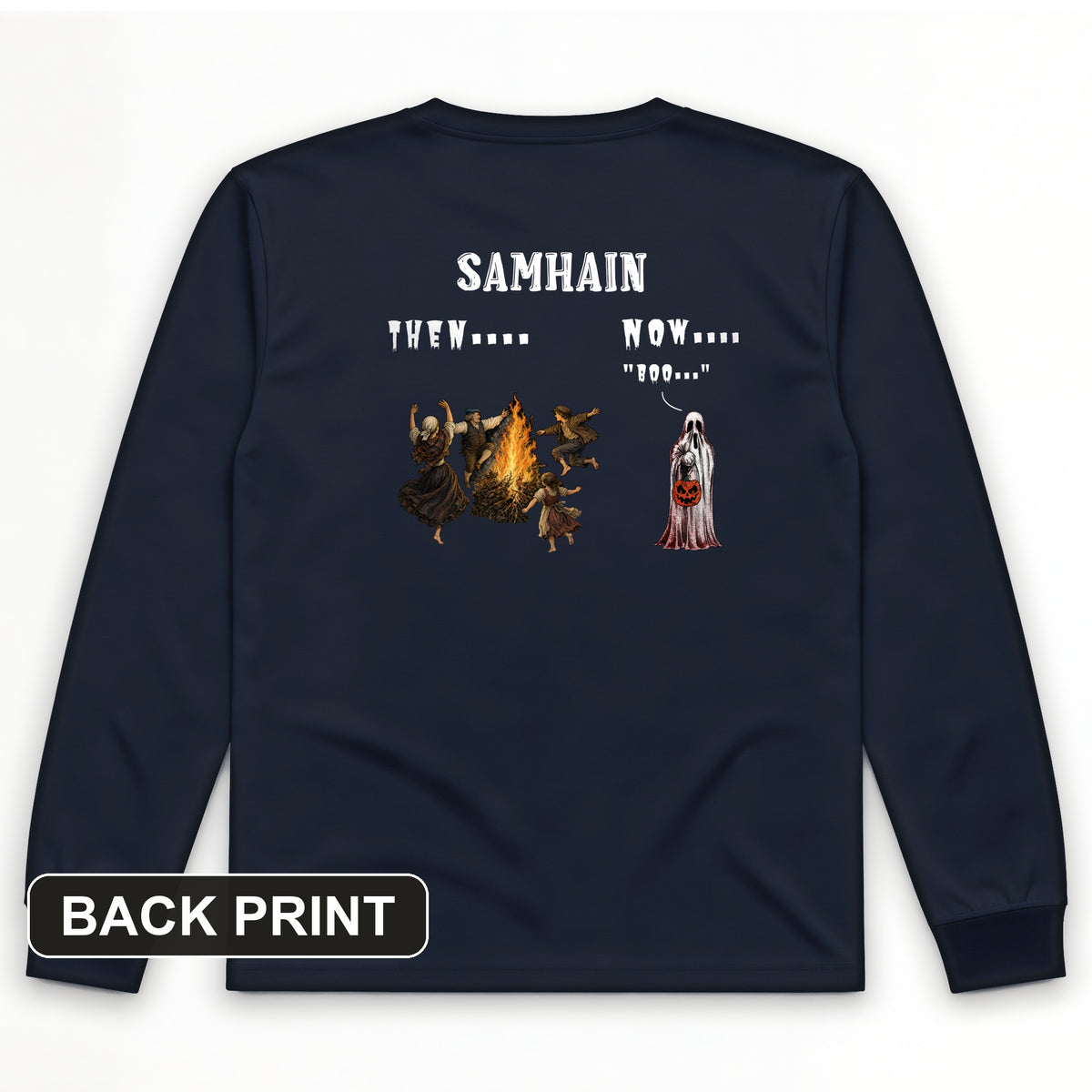 Samhain Back Print Long Sleeve T-Shirt