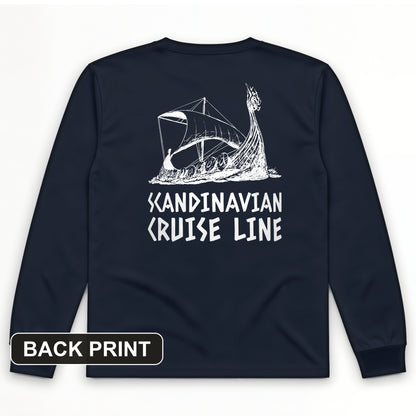 Scandinavian Cruise Line Back Print Long Sleeve T-Shirt