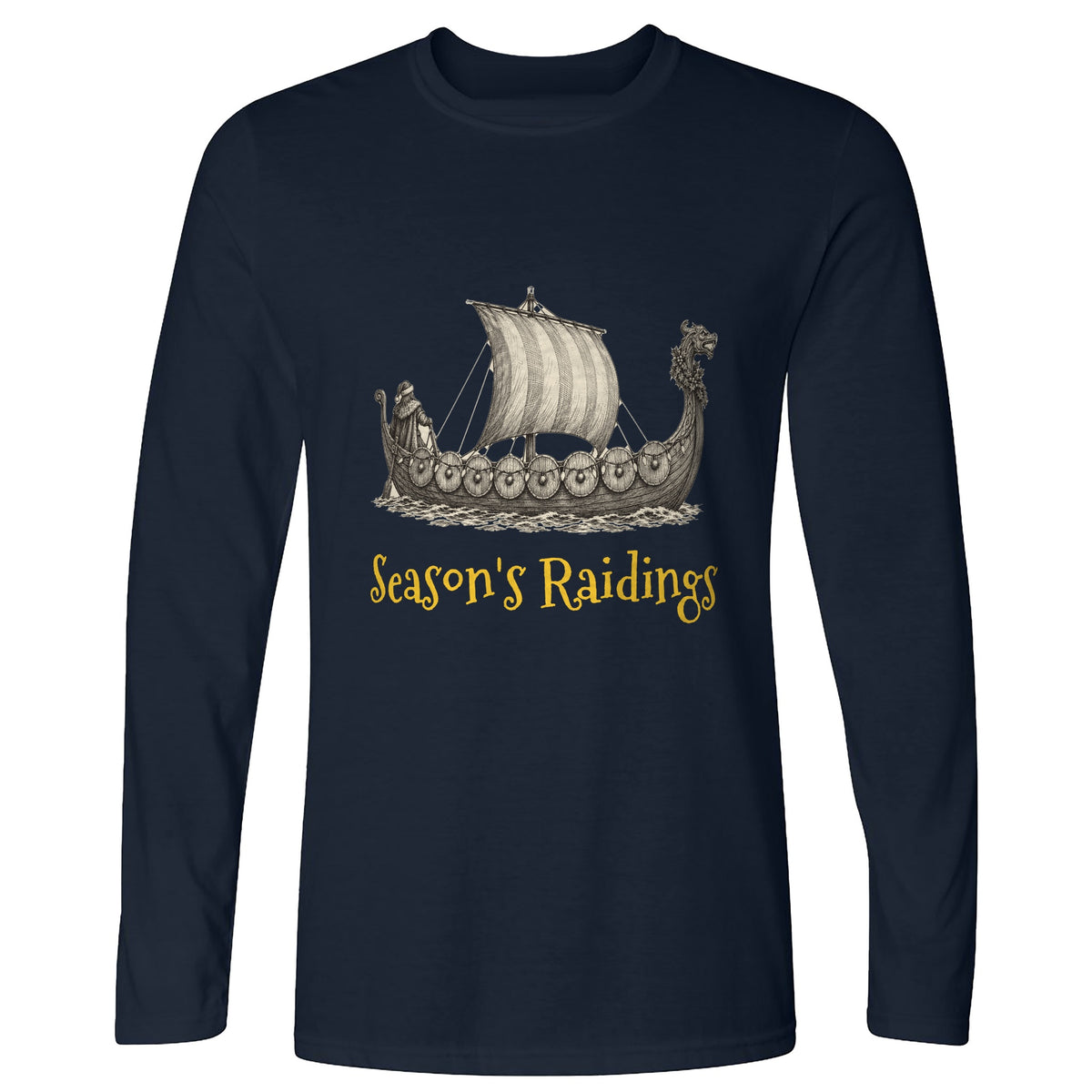 Seasons Raidings Viking Christmas Long Sleeve T-Shirt