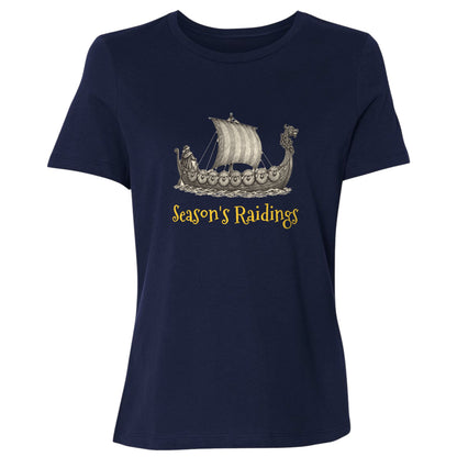 Seasons Raidings Viking Christmas Women's T-Shirt