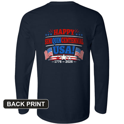 Semiquincentennial Back Print Long Sleeve T-Shirt