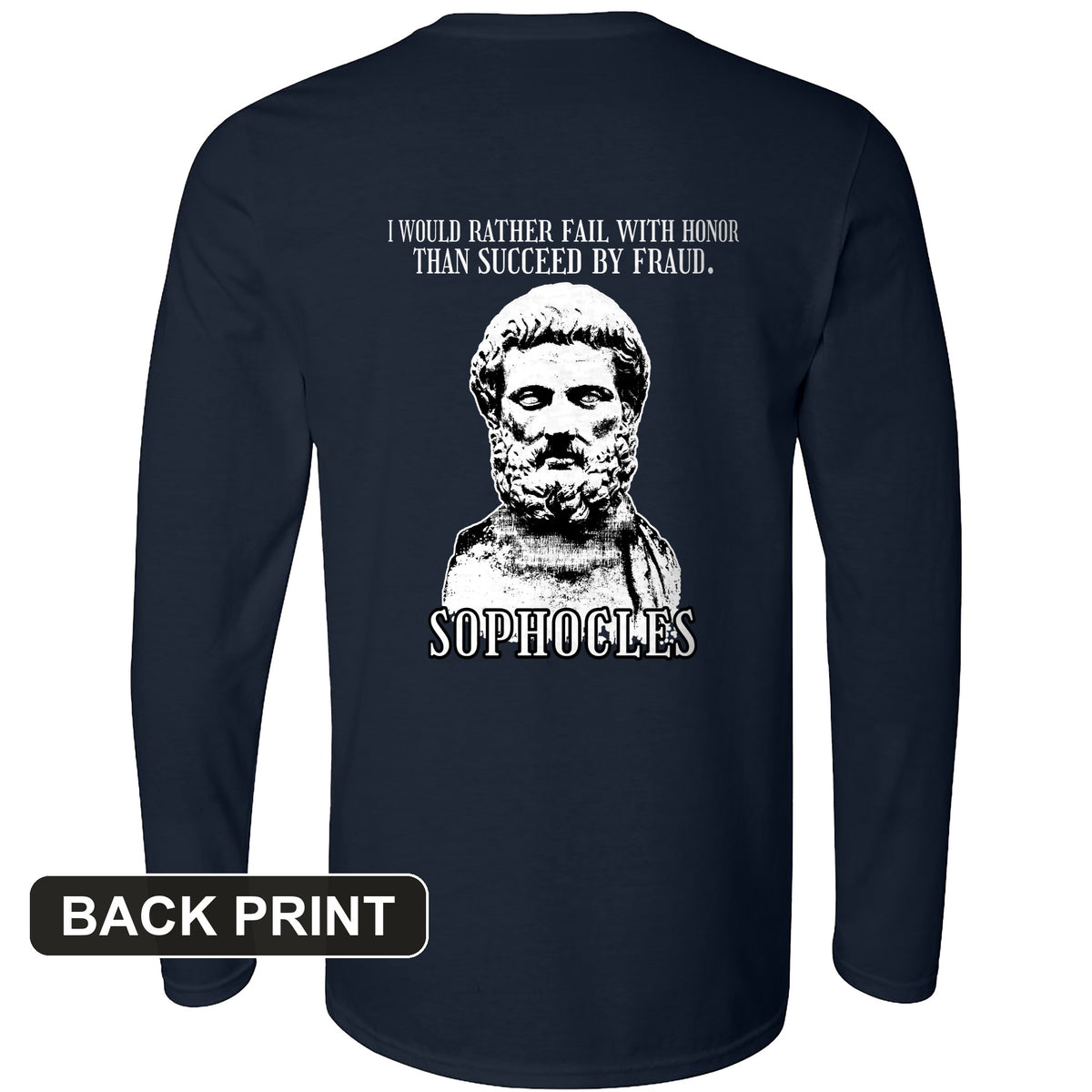 Sophocles Back Print Long Sleeve T-Shirt