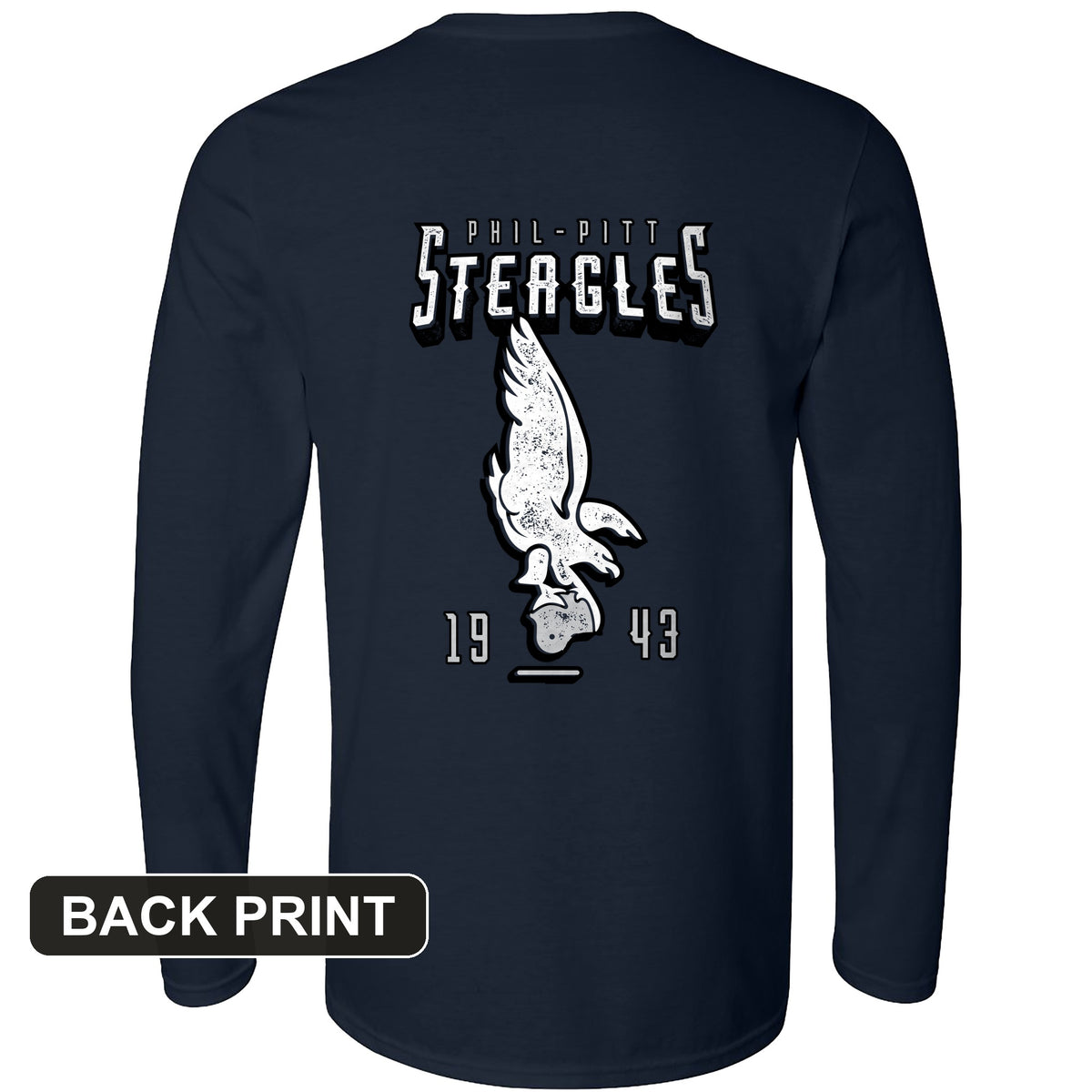 Steagles Back Print Long Sleeve T-Shirt
