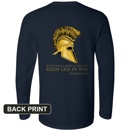 Sweat More Bleed Less Back Print Long Sleeve T-Shirt