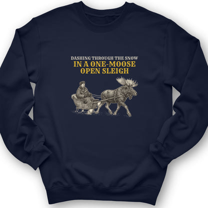 Teddy Roosevelt One Moose Open Sleigh Crewneck