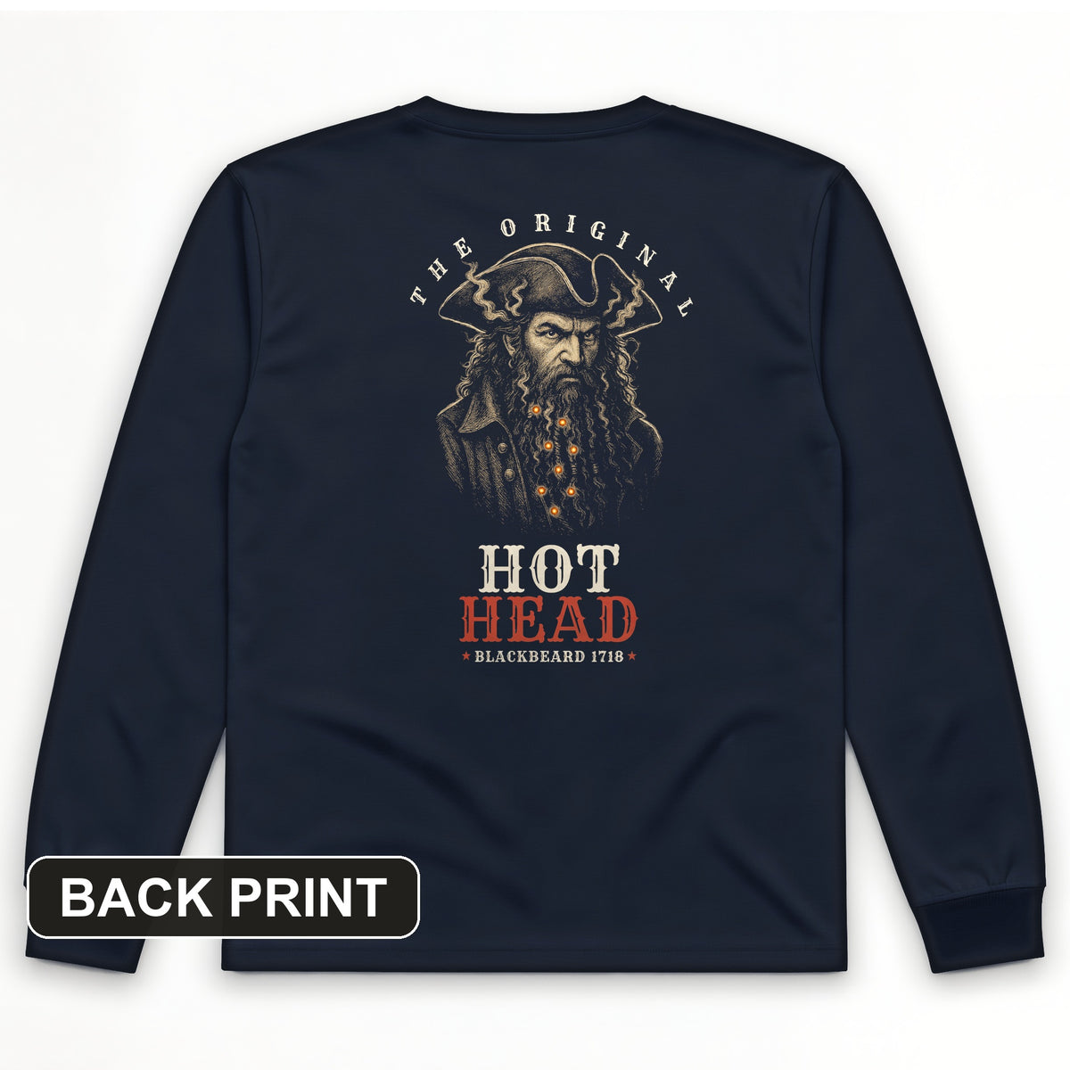 The Original Hot Head Back Print Long Sleeve T-Shirt