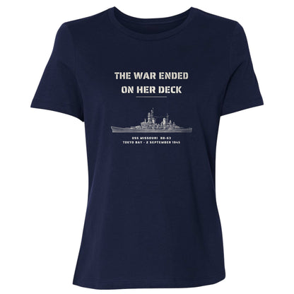 The War Ended On Her Deck Women's T-Shirt
