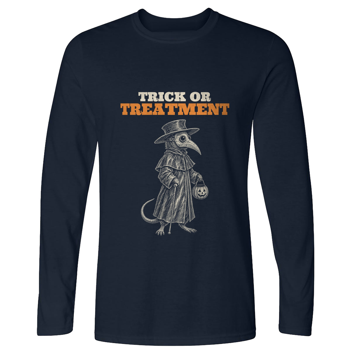 Trick Or Treatment Plague Rat Long Sleeve T-Shirt