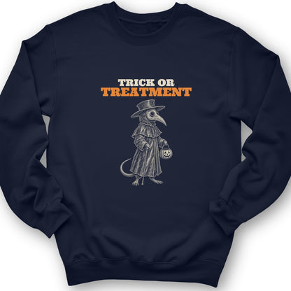 Trick Or Treatment Plague Rat Crewneck