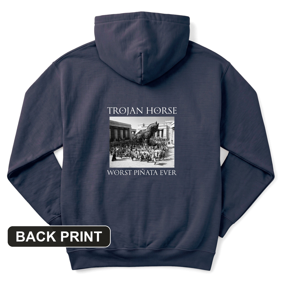 Trojan Horse Pinata Back Print Hoodie