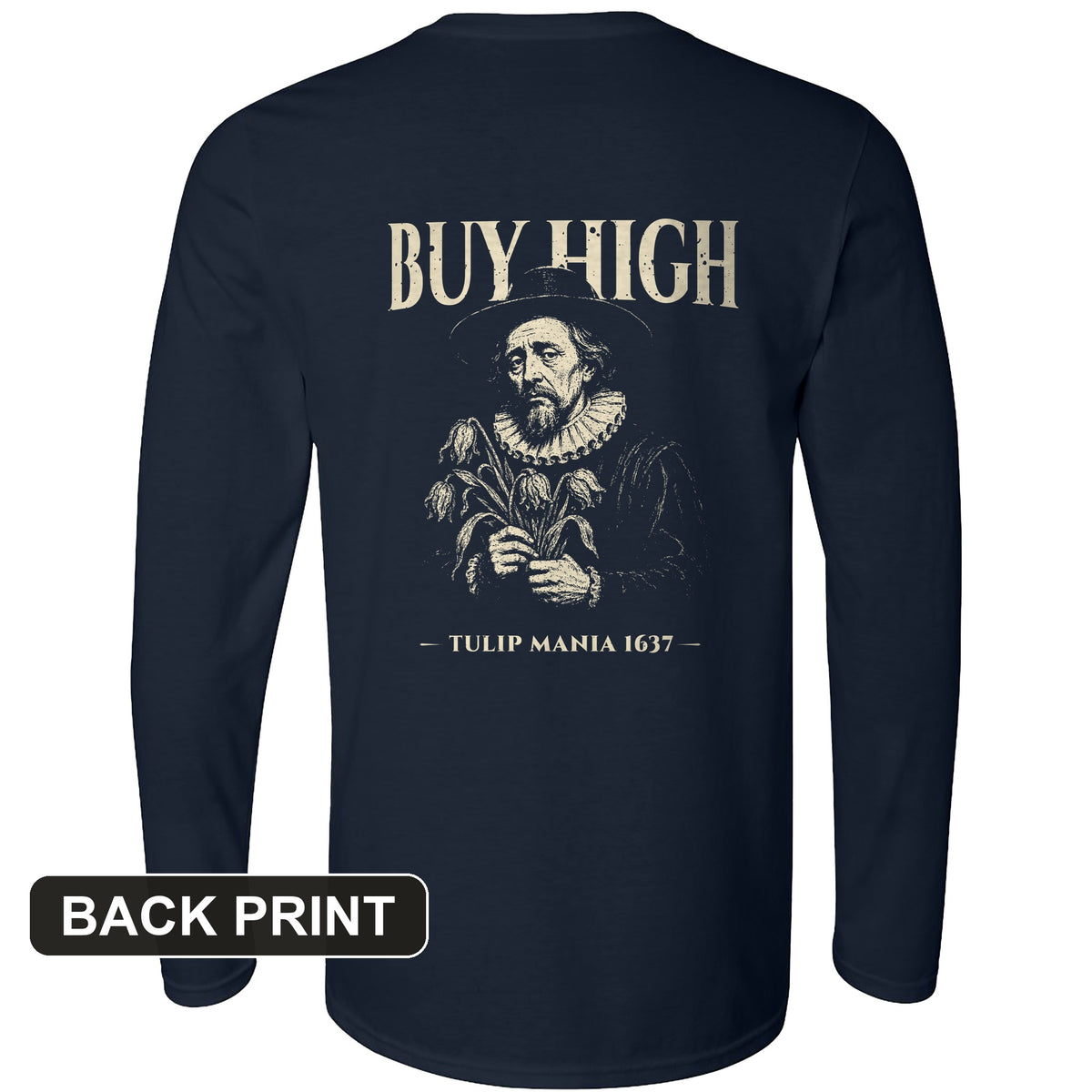 Tulip Mania Back Print Long Sleeve T-Shirt