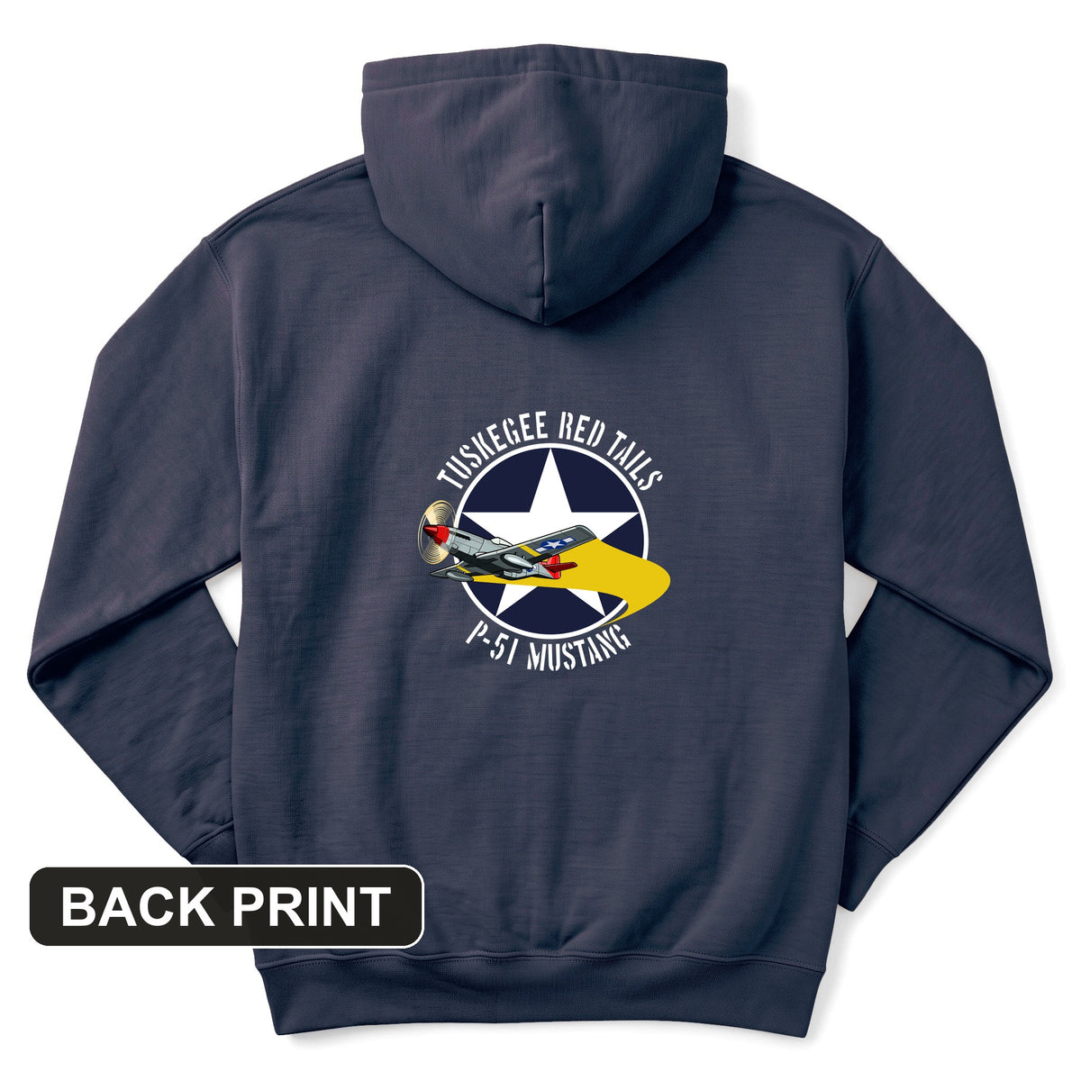 Tuskegee Red Tails Back Print Hoodie