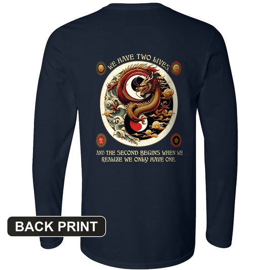 Two Lives Back Print Long Sleeve T-Shirt