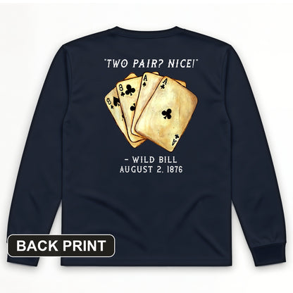 Two Pair Back Print Long Sleeve T-Shirt