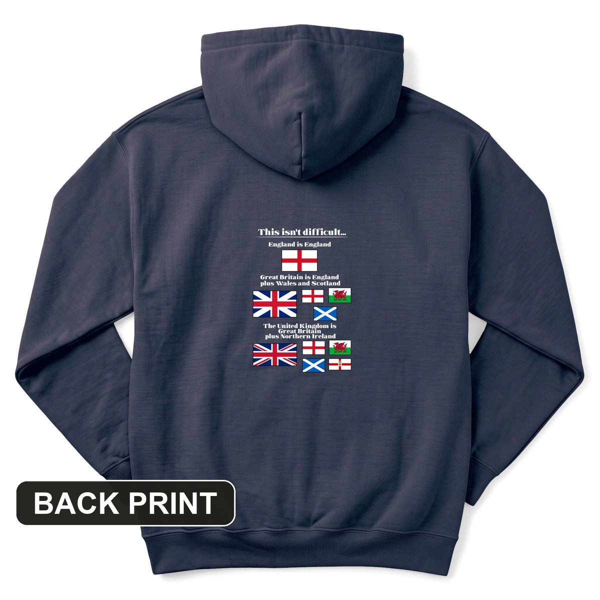 UK Make-up Back Print Hoodie