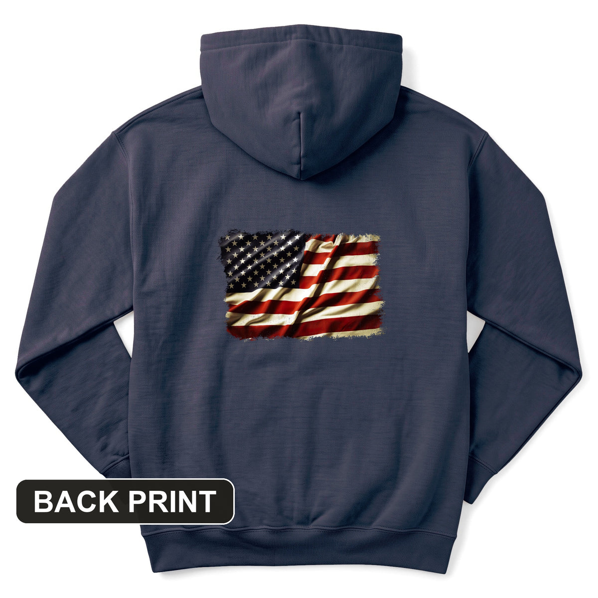 USA Flag Back Print Hoodie