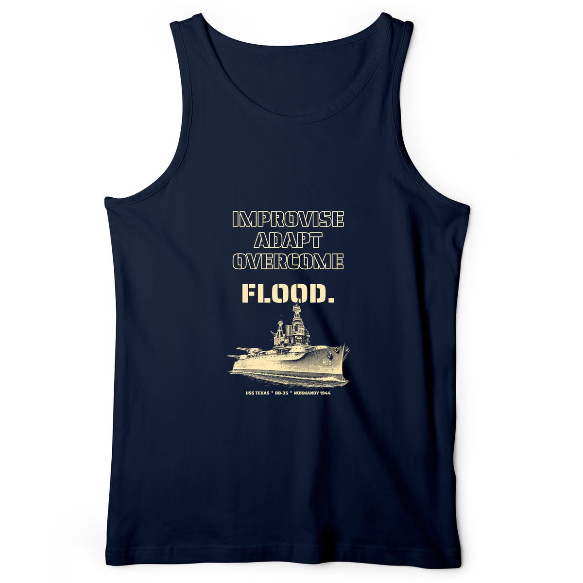USS Texas - Improvise Adapt Overcome Flood Tank Top