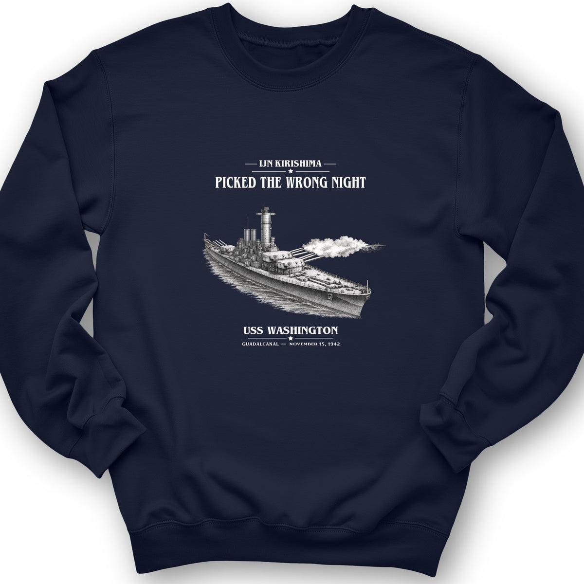 USS Washington at Guadalcanal Crewneck